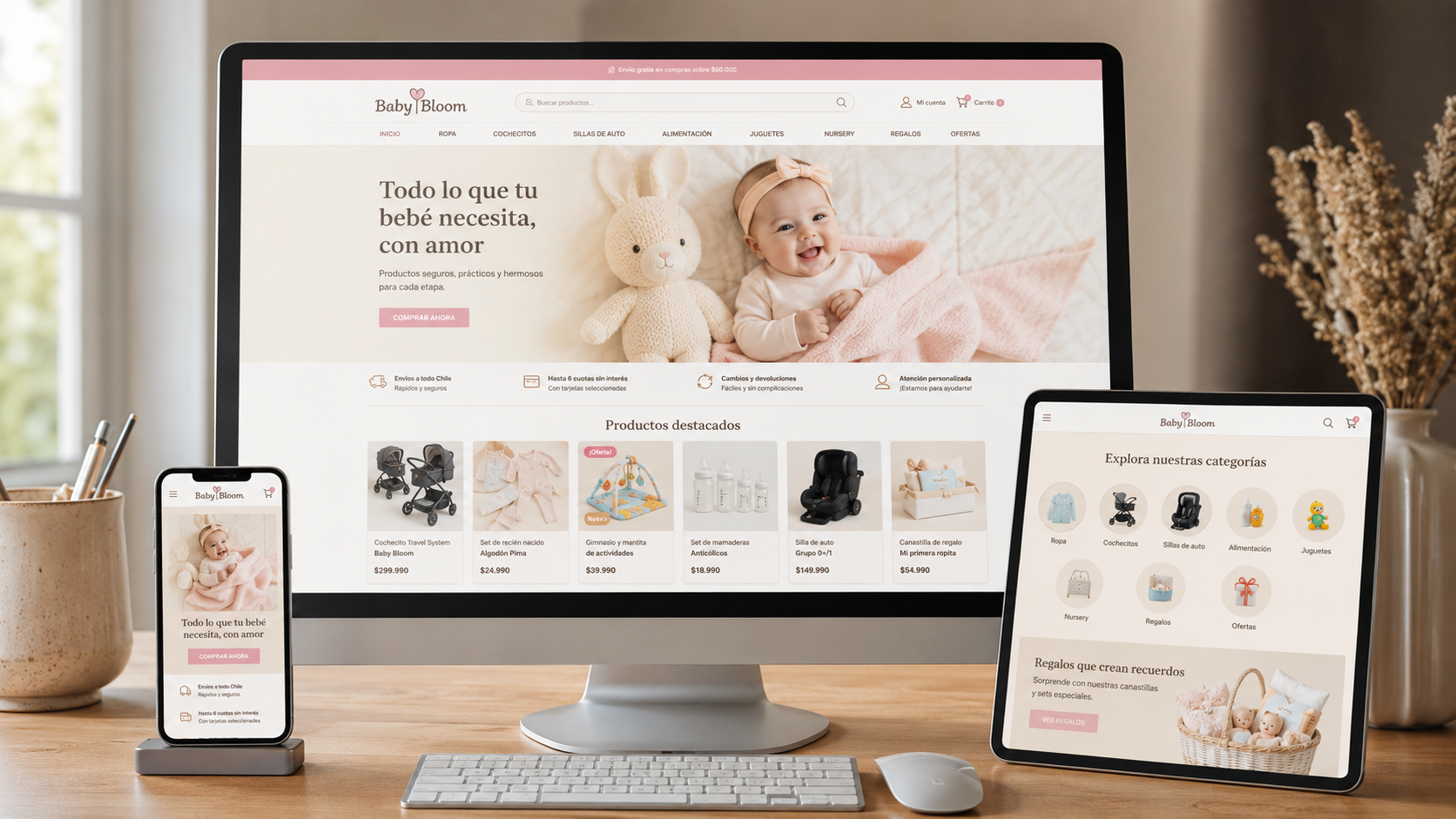 Tienda online para productos de bebé