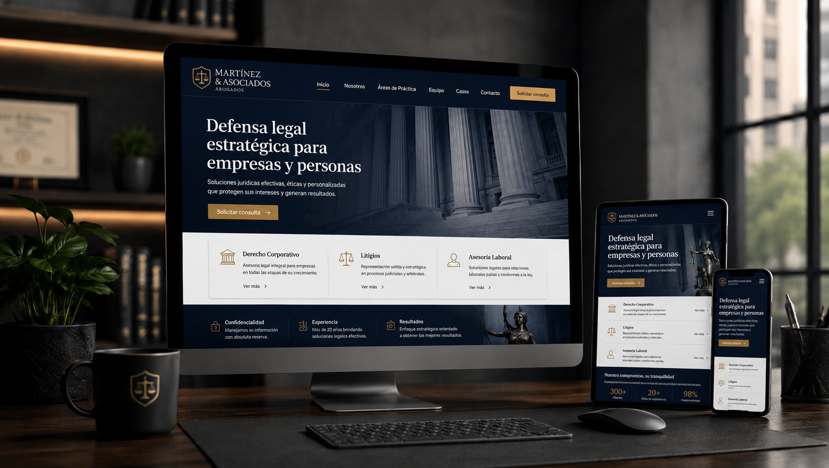 Sitio web para servicios legales