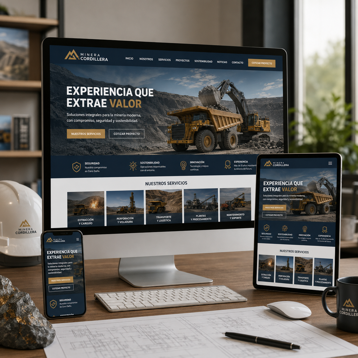Página web corporativa para Minería